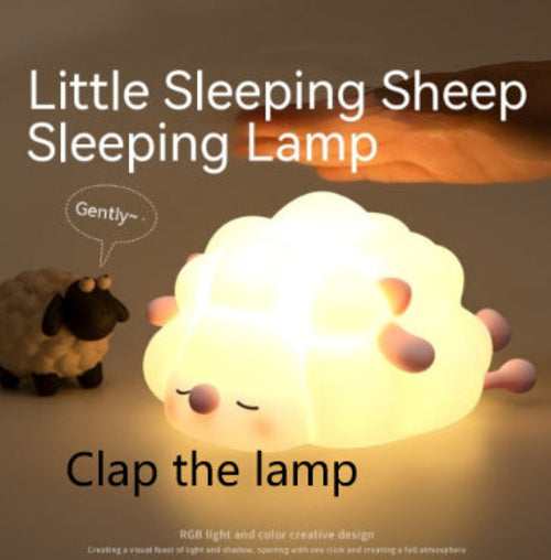 Cute Silicone Night Lights Sheep Cartoon Bedroom Lamp For Children's