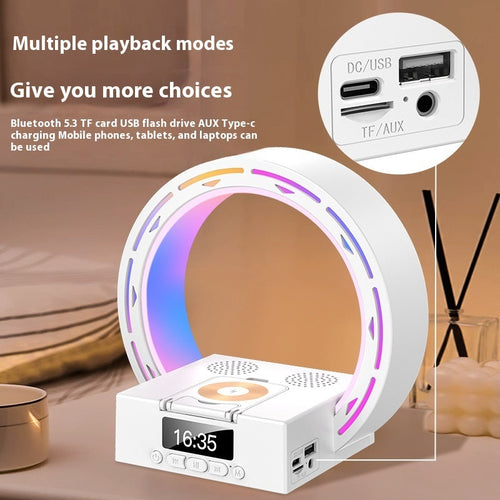 4 In 1 Wireless Bluetooth-compatible Speaker Charging Pad Bedside Lamp