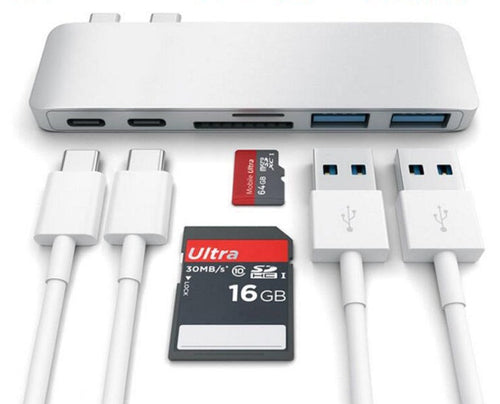 Compatible with Apple , USB Type C Hub to TF SD Card Reader Hub 3.0