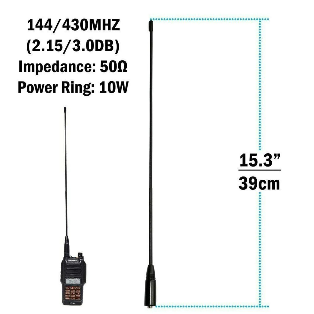 2-Pack For Baofeng UV5R UV-82 144/430MHz Dual Band Antenna NA771 SMA Female 10W