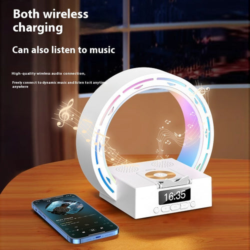 4 In 1 Wireless Bluetooth-compatible Speaker Charging Pad Bedside Lamp