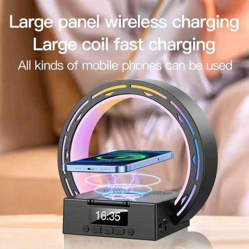 4 In 1 Wireless Bluetooth-compatible Speaker Charging Pad Bedside Lamp