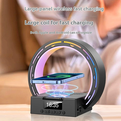 4 In 1 Wireless Bluetooth-compatible Speaker Charging Pad Bedside Lamp