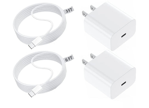 For Apple Phone Fast Charger 2Pack Type C Fast Charger Plug Adapter
