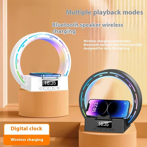 4 In 1 Wireless Bluetooth-compatible Speaker Charging Pad Bedside Lamp