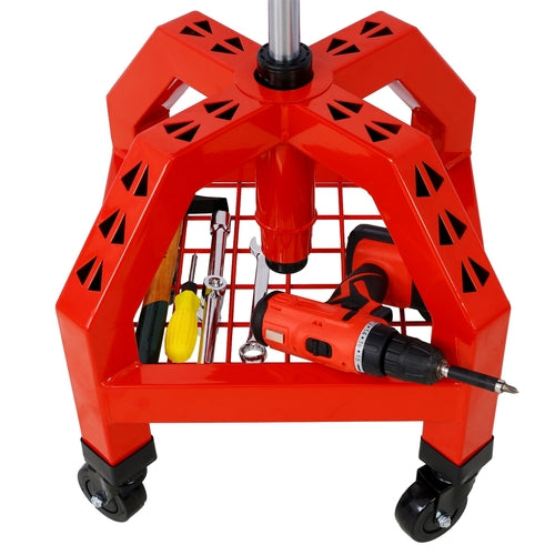 Pneumatic 360 Degree Swivel Stool, Mechanics Rolling Creeper Seat,