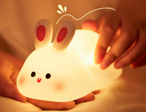 Cute Silicone Night Lights Sheep Cartoon Bedroom Lamp For Children's