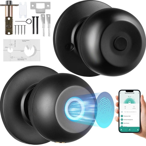 VEVOR Smart Door Knob, Biometric Door Lock Bluetooth Smart Lock,