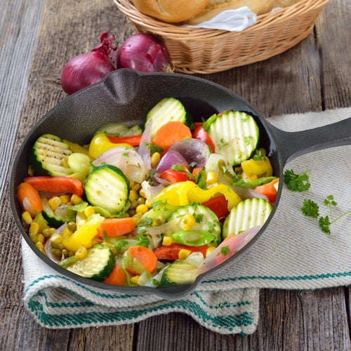 3Pcs Pre-Seasoned Cast Iron Skillet Set 6/8/10in Non-Stick Oven Safe